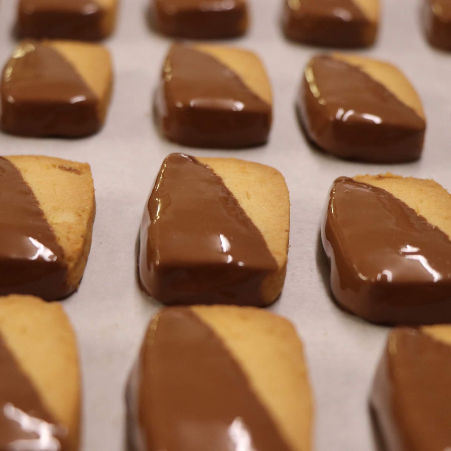 Shortbread Cookies Milk Chocolate Dipped